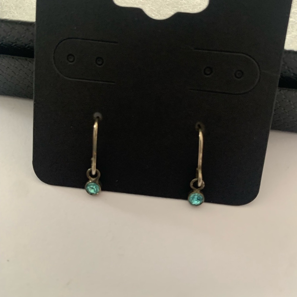 Turquoise Drop Hook Earrings - Women's Jewelry - Picture 7 of 10
